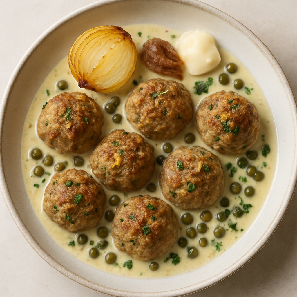 Albóndigas de Ganso al Estilo Alemán con Alcaparras y Anchoas