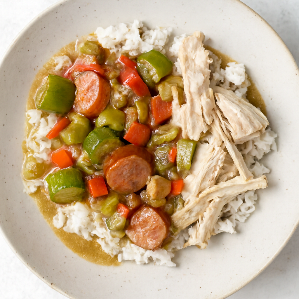 Gumbo de Pavo con Sobras de Acción de Gracias