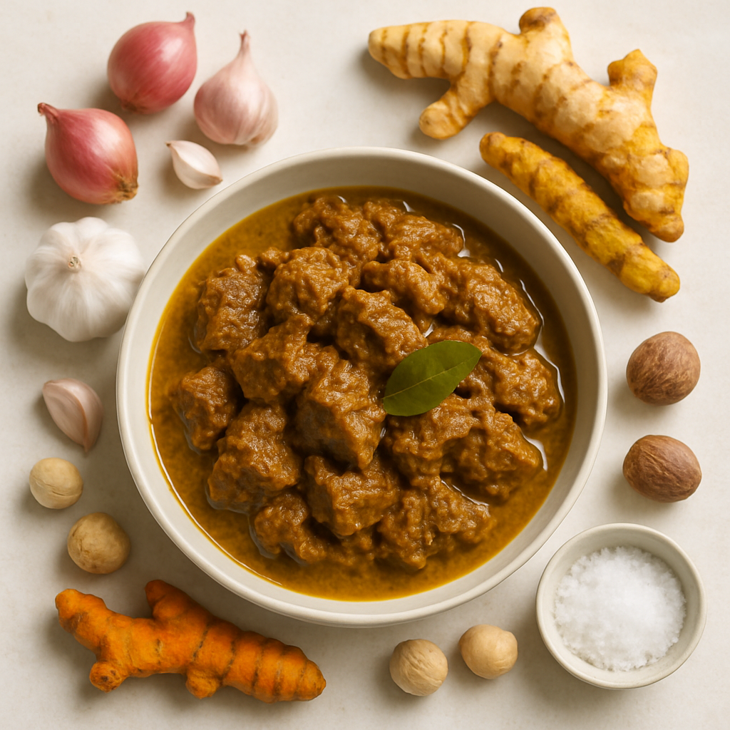 Beef Slow-Cooked in Coconut Milk with Spices