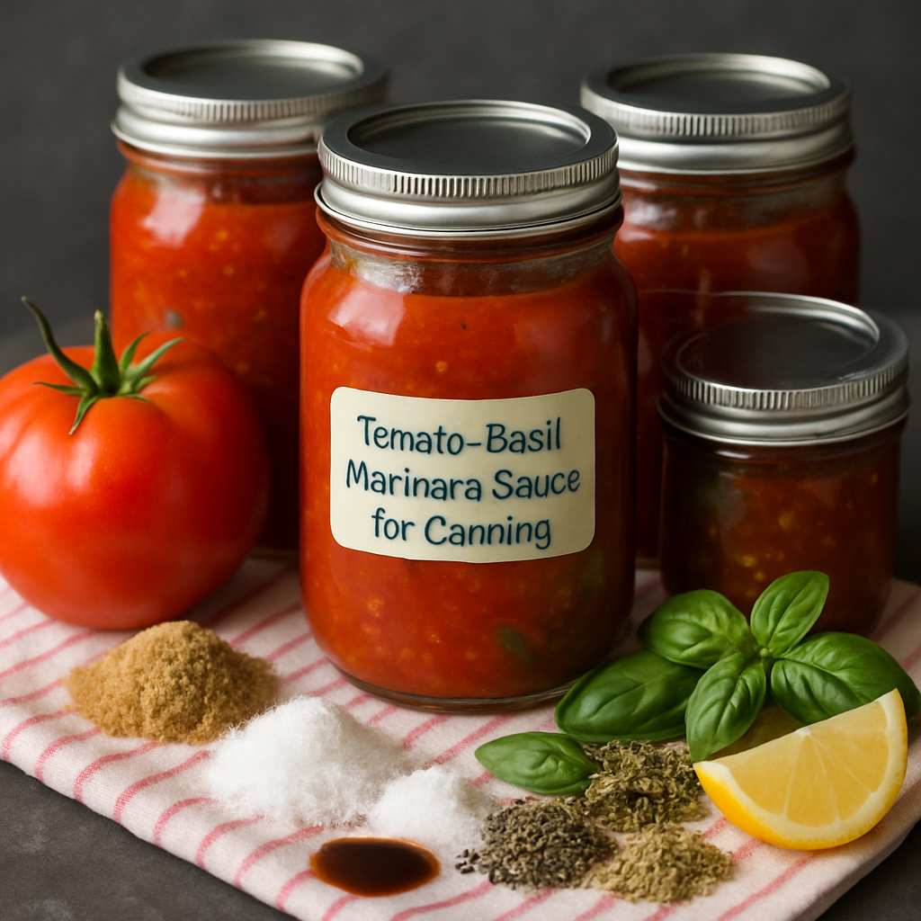 Tomato-Basil Marinara Sauce for Canning
