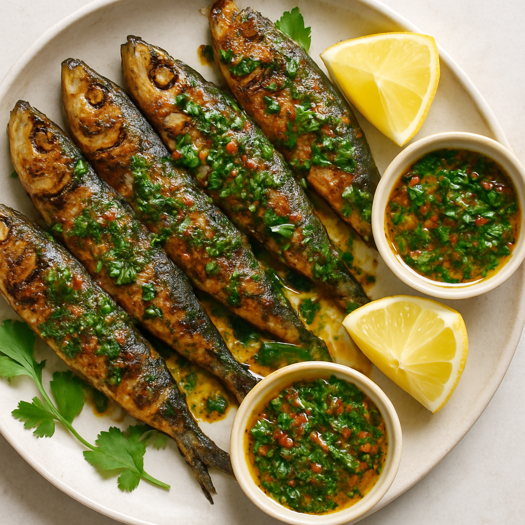 Sardinas a la Parrilla con Adobo Marroquí de Hierbas Ahumadas