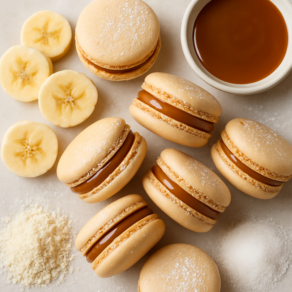 Macarones de Plátano y Caramelo