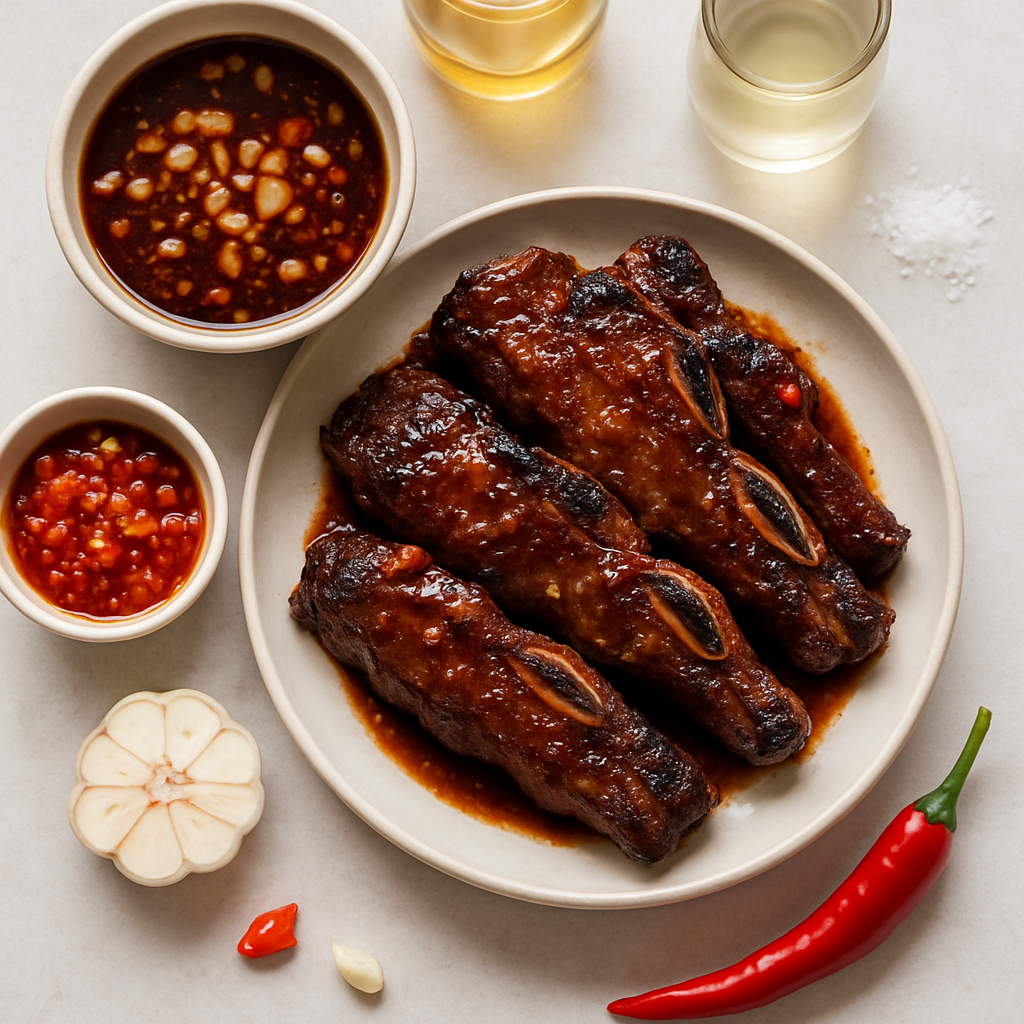Honey and Soy Sauce Korean-Cut Ribs