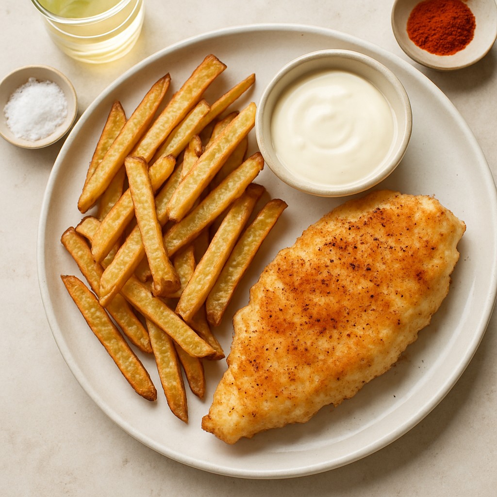 Pescado y Papas Fritas Ligero