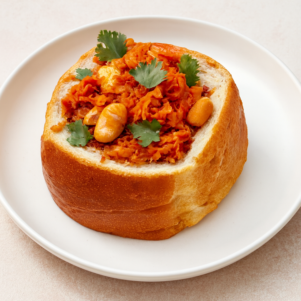 South African Bunny Chow With Butter Beans Curry