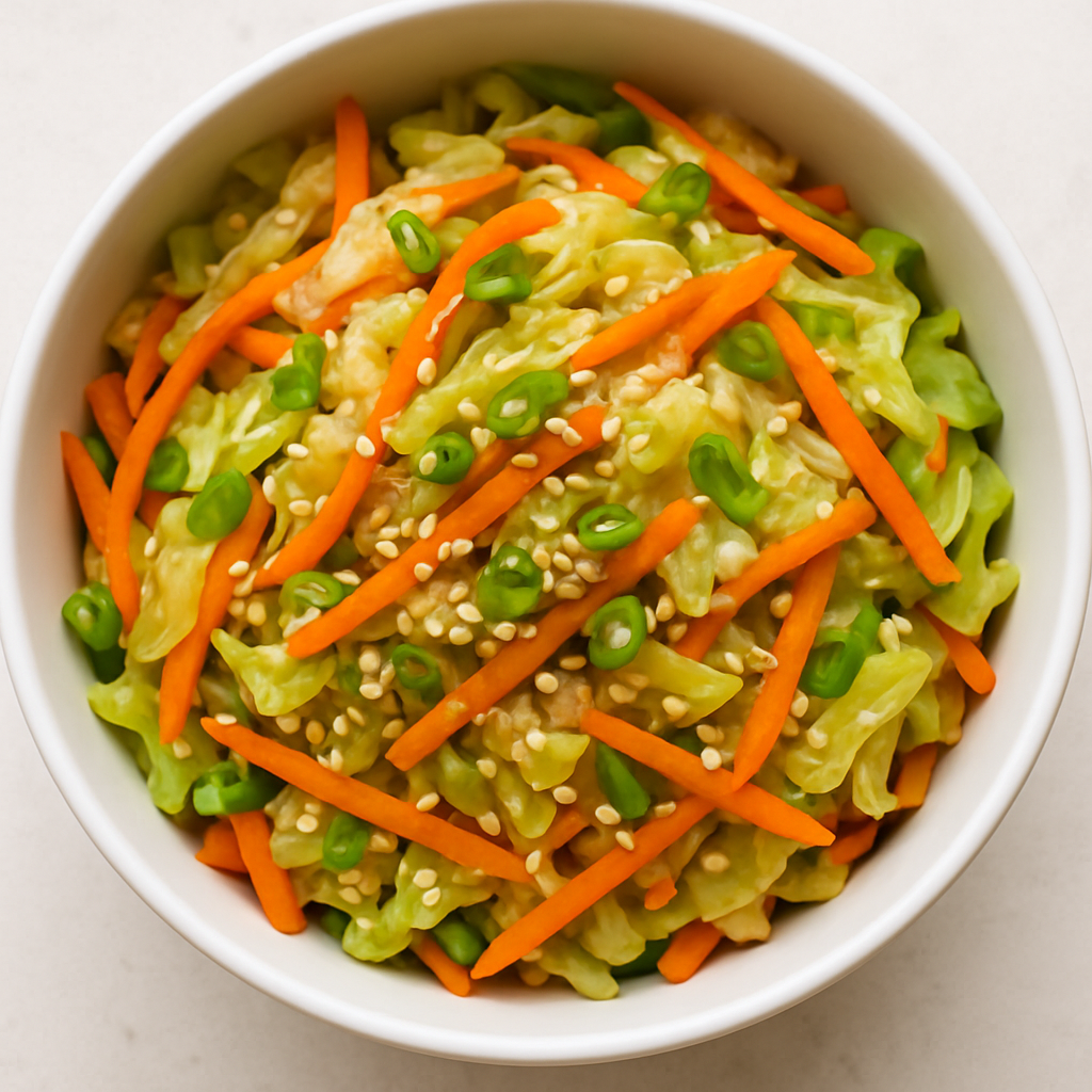 Sesame Ginger Sautéed Cabbage and Carrots
