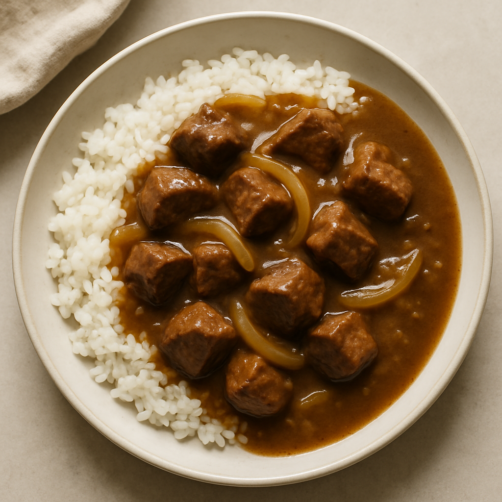 Beef Tips with Rice and Gravy