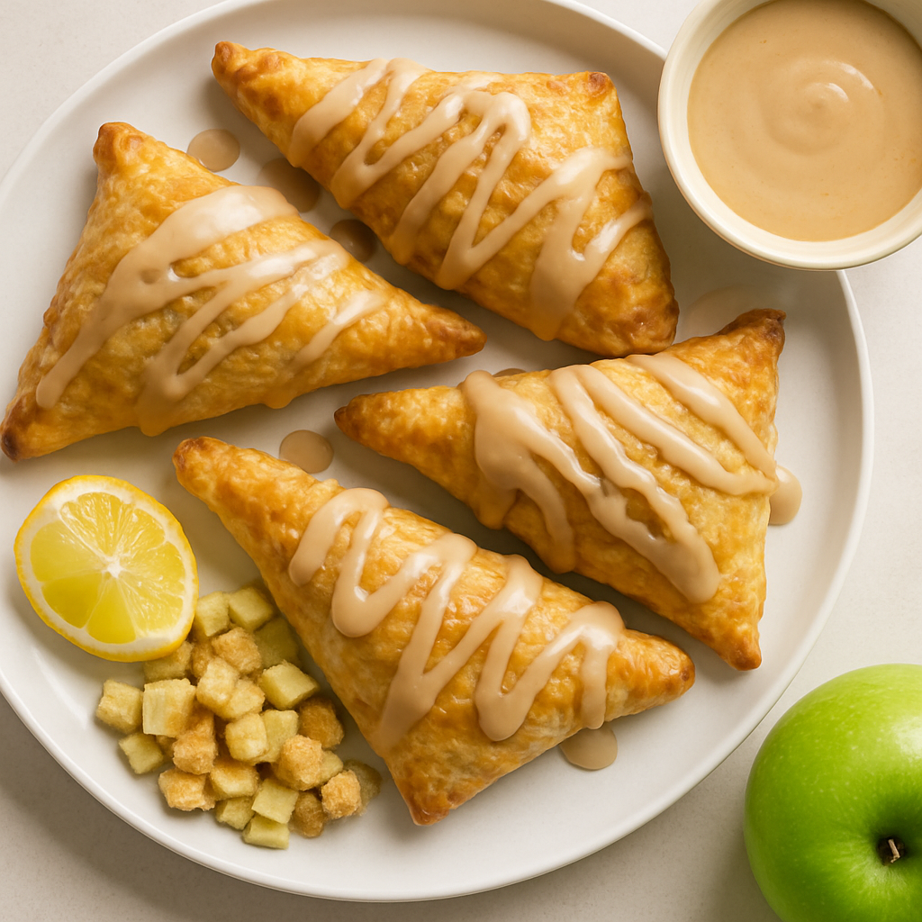 Empanadillas de Manzana con Glaseado de Mantequilla Tostada