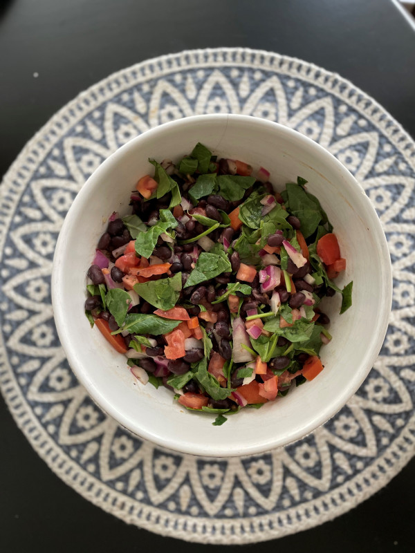 Spinach Black Bean Salad