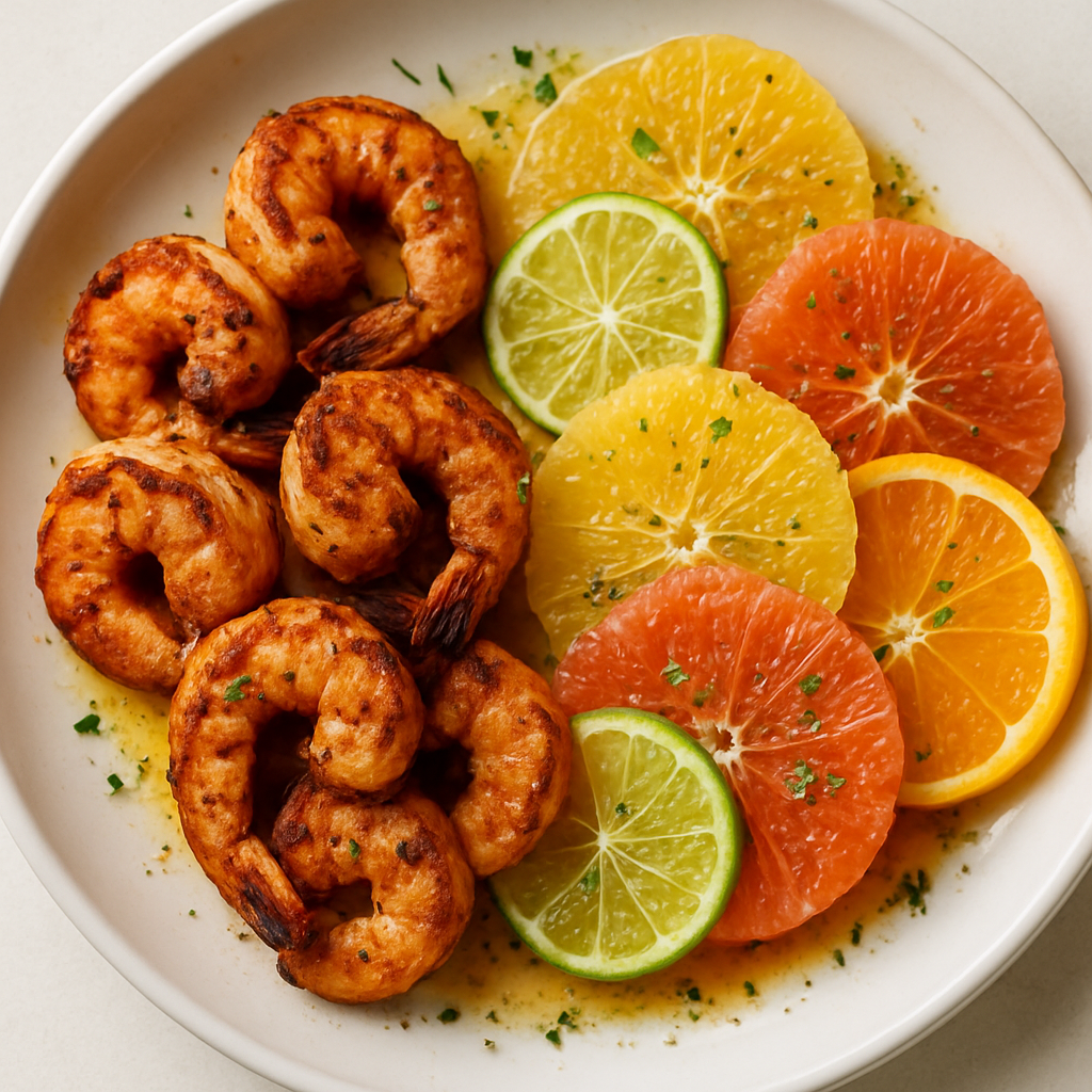 Ancho Roasted Shrimp With Citrus Salad