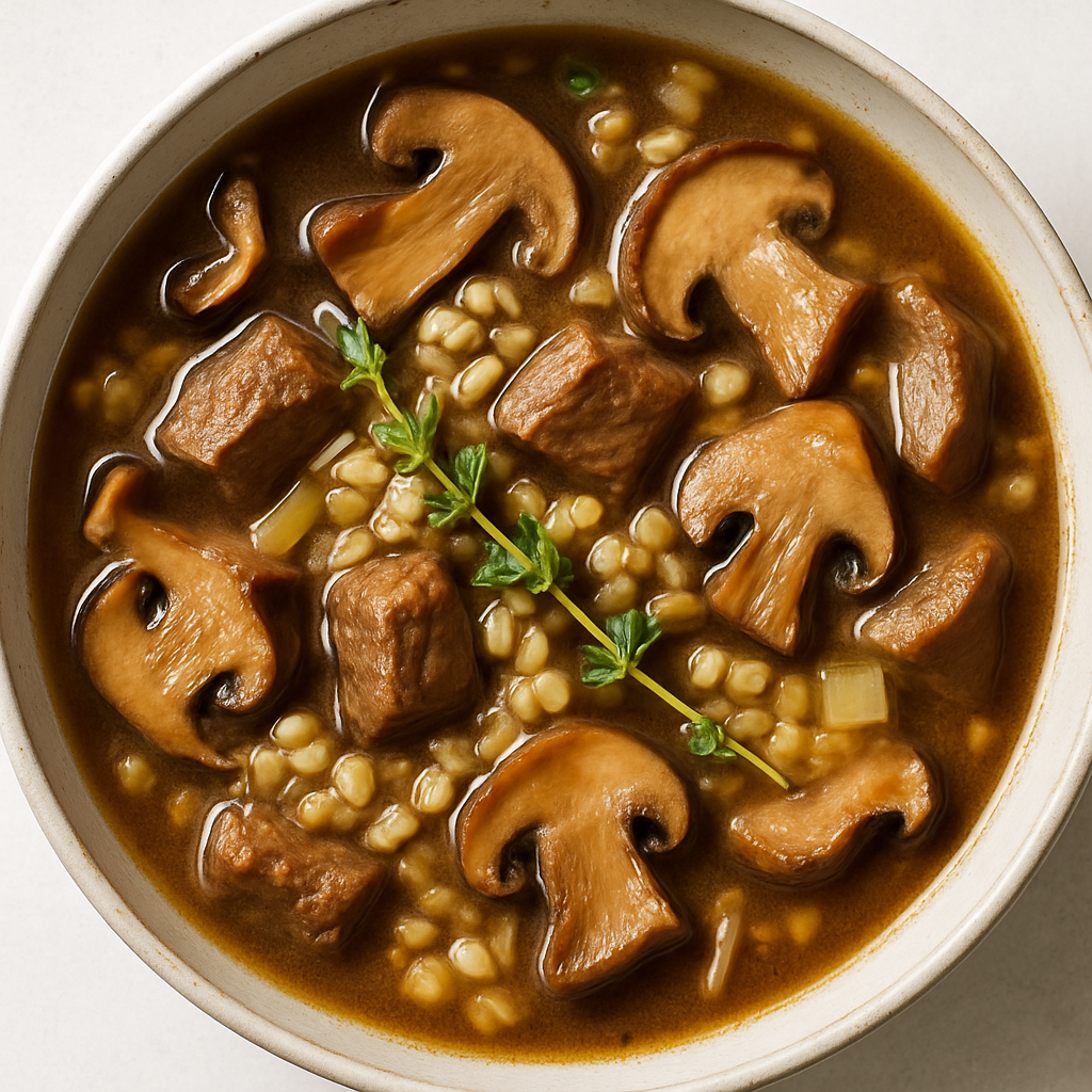 Beef-and-Barley Soup With Porcini