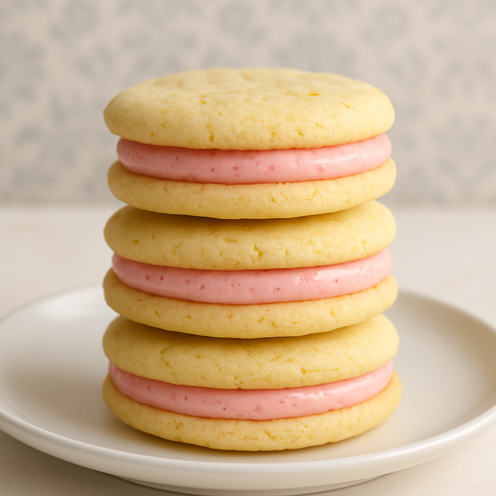 Galletas Sándwich de Fresa y Limón