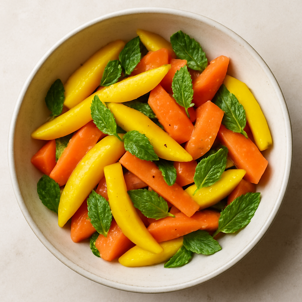 Ensalada de Mango y Papaya con Menta