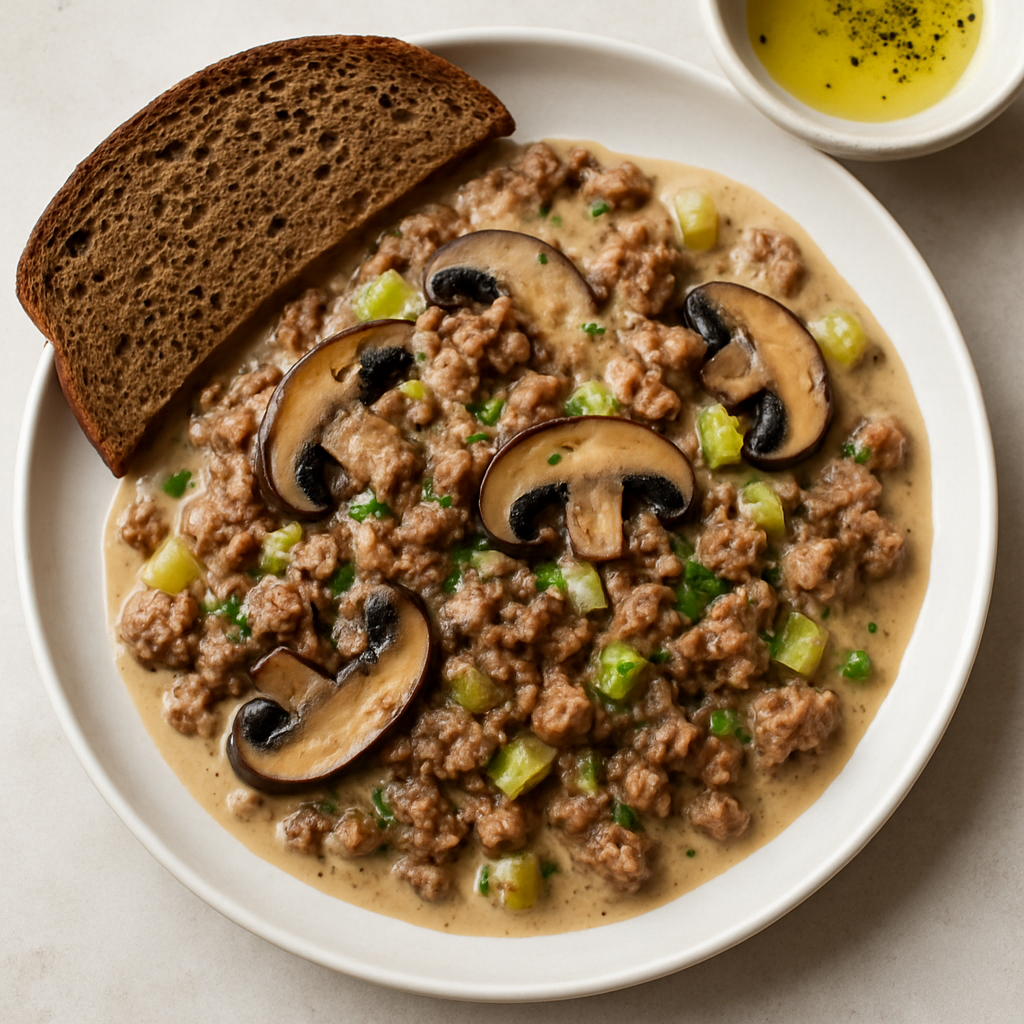 Beef and Portobello Stroganoff