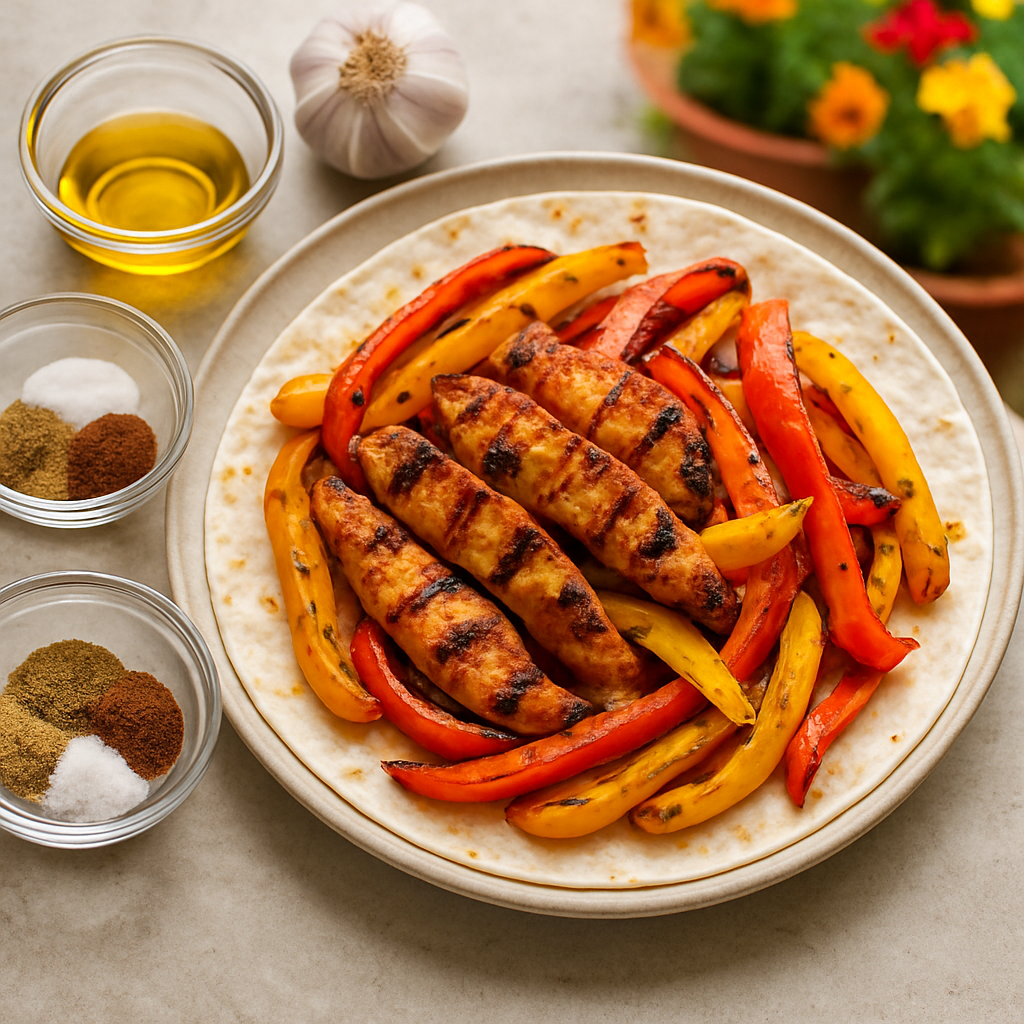Grilled Chicken & Sweet Pepper Fajitas