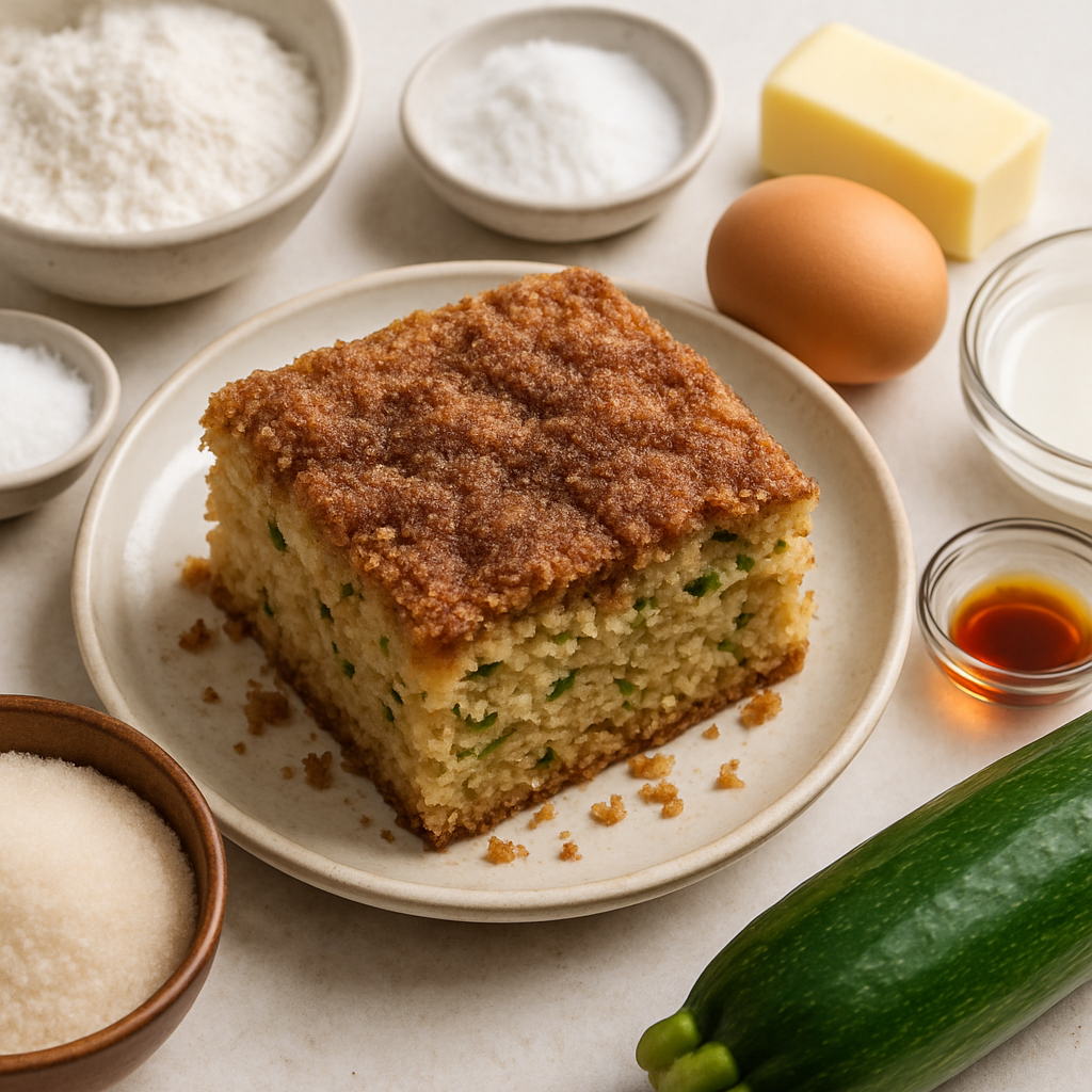 Cinnamon Sugar Zucchini Coffee Cake