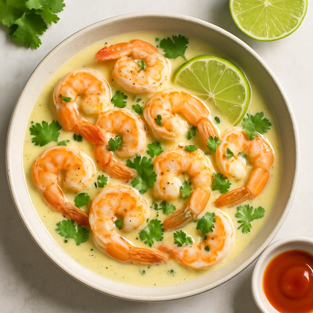 Camarones con Coco y Lima