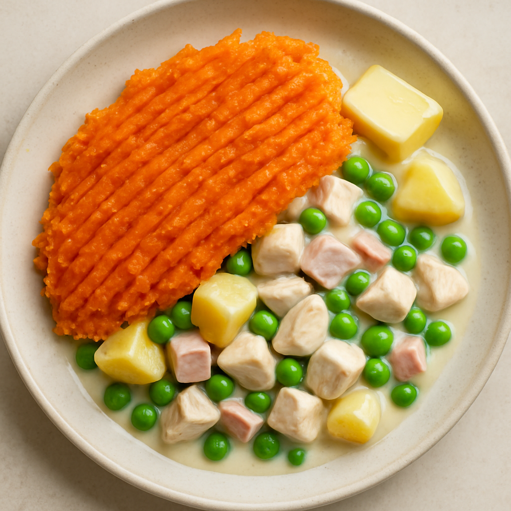 Chicken Pie with Carrot Thatch