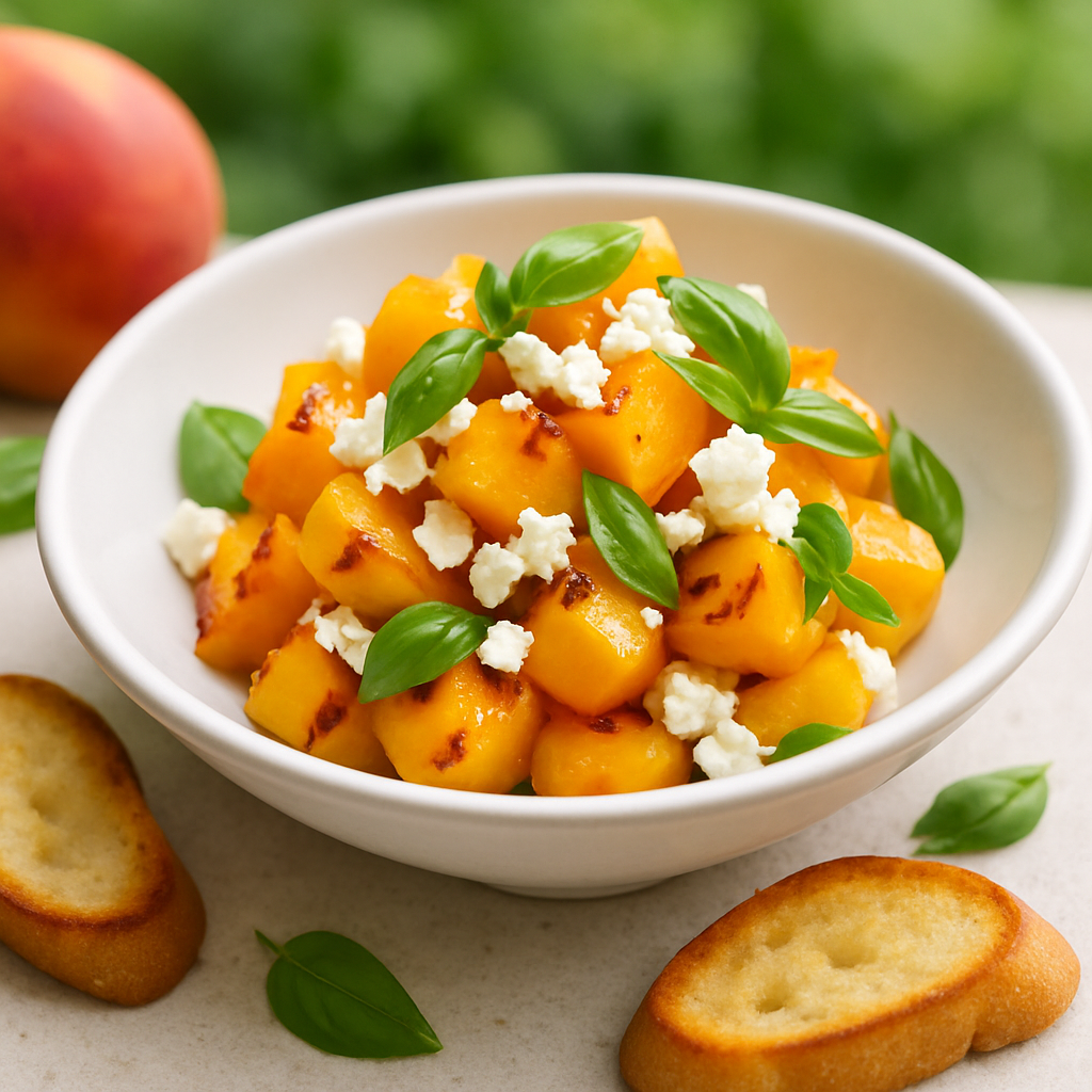 Grilled Peach Bruschetta