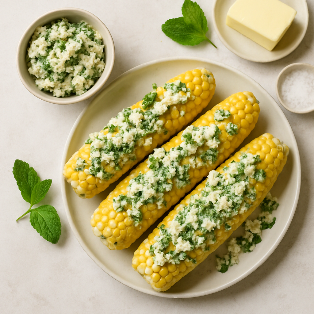 Corn on the Cob with Mint-Feta Butter