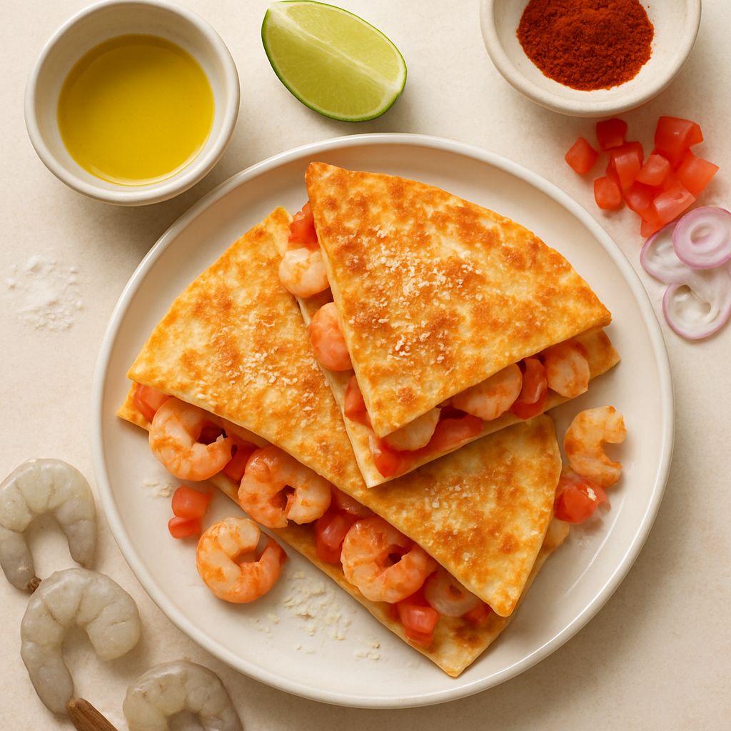Parmesan Shrimp Quesadillas