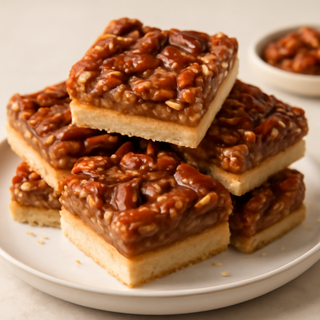 Salted Maple Pecan Pie Bars