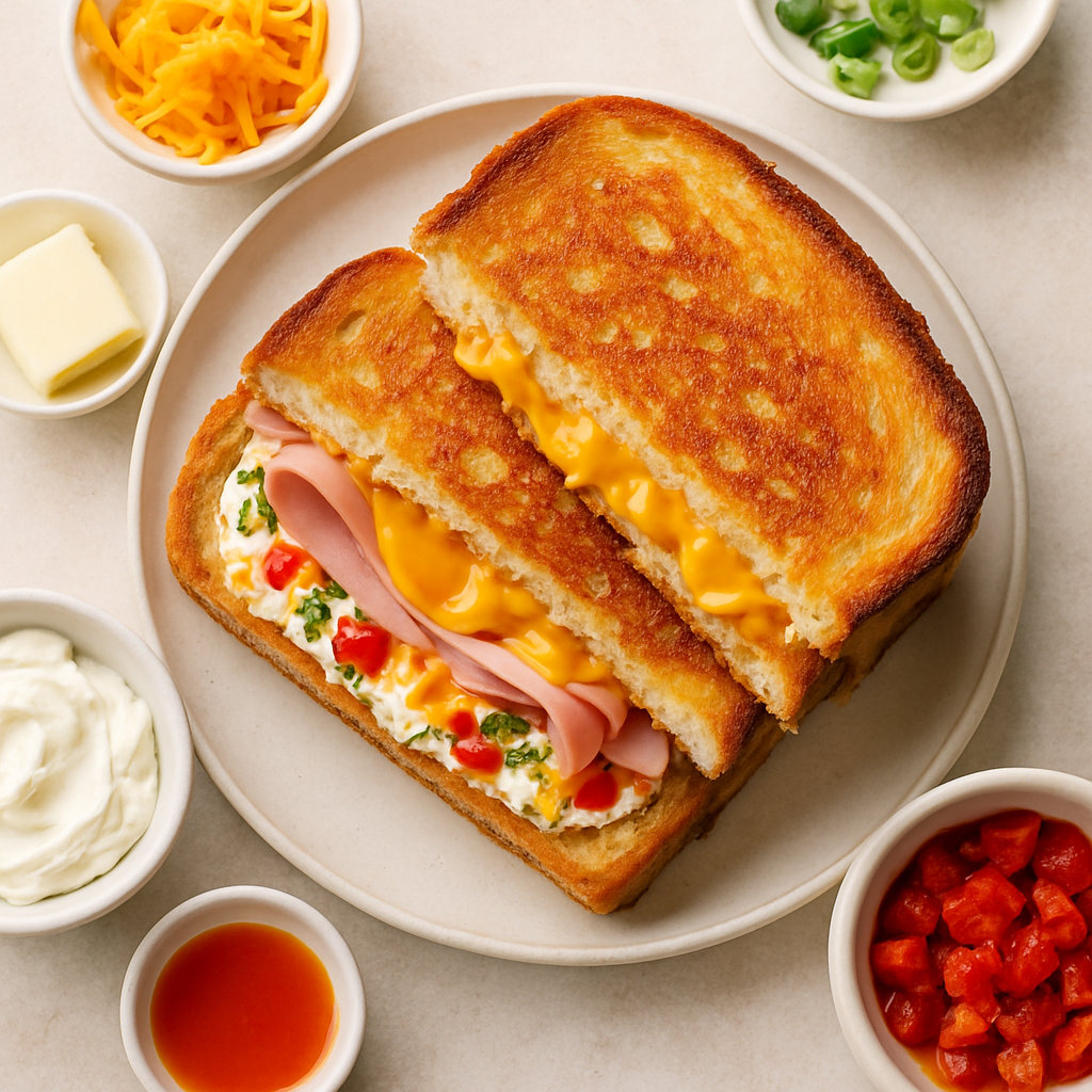Ham and Pimiento Grilled Cheese