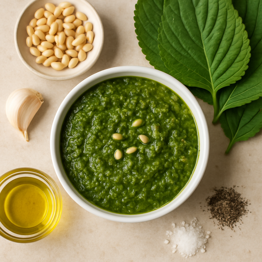 Pesto de Perilla Coreano
