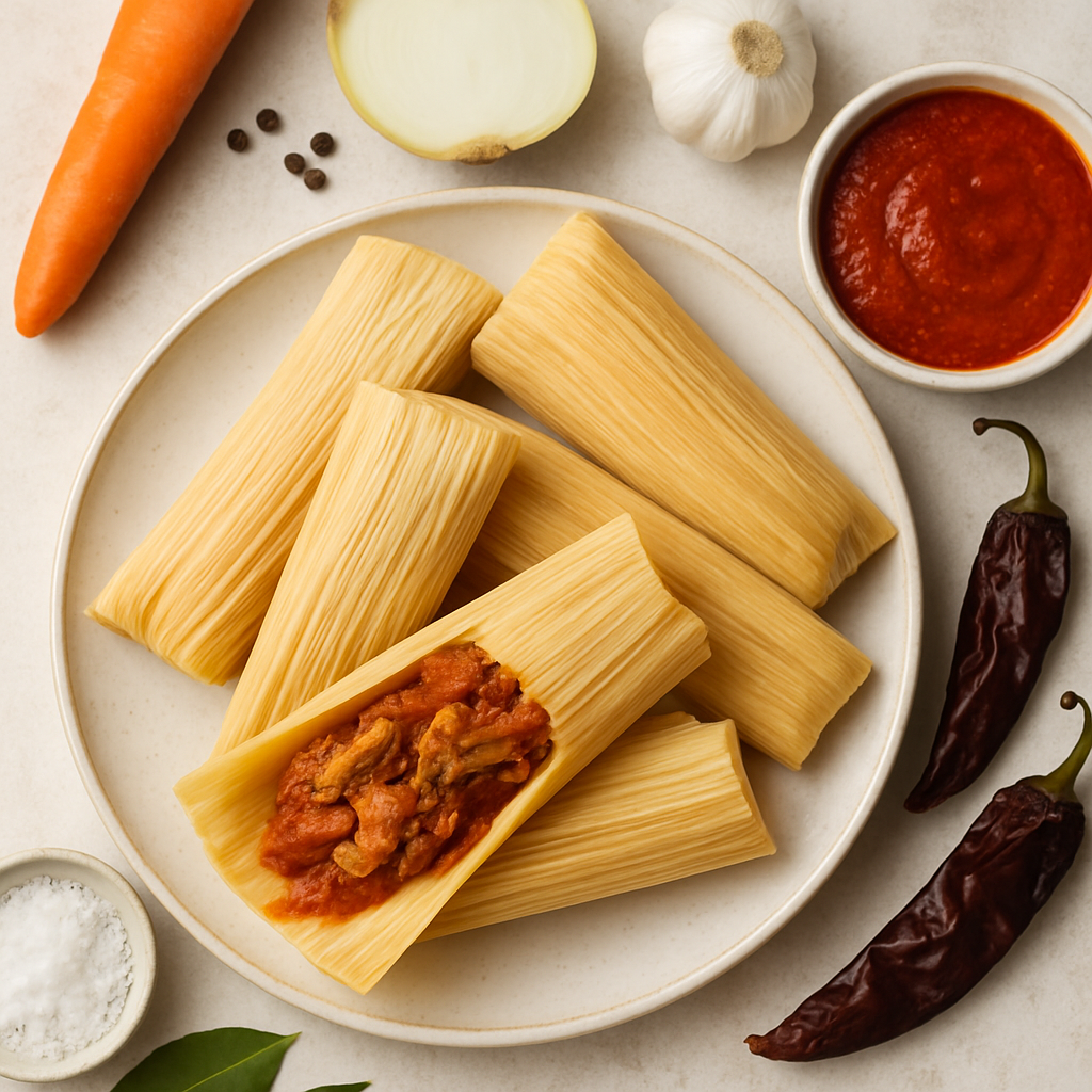 Tamales Rojos de Puerco (Red Pork Tamales)