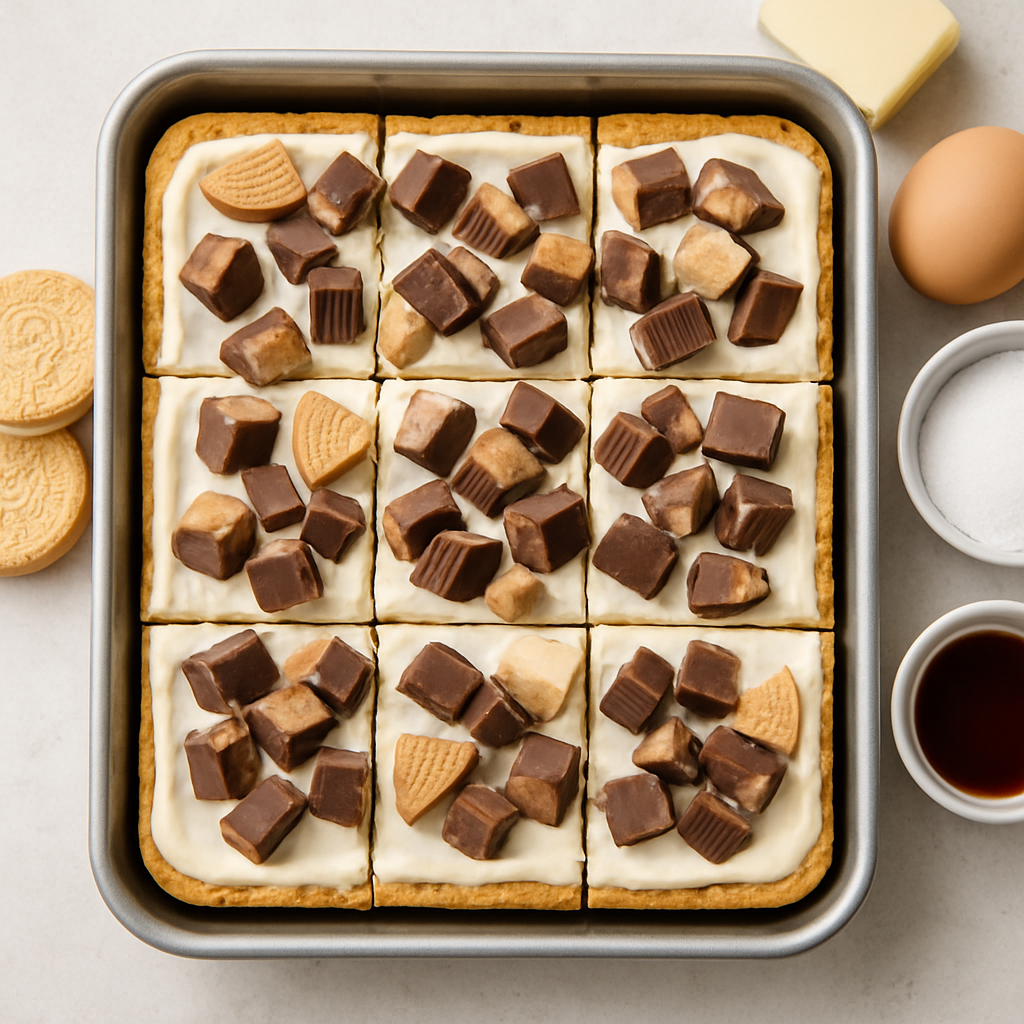 Barras de Cheesecake con Reese's