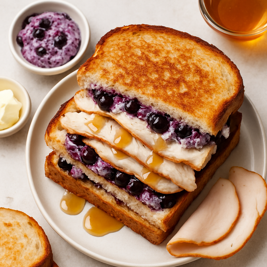 Grilled Turkey and Blueberry Goat Cheese Sandwich