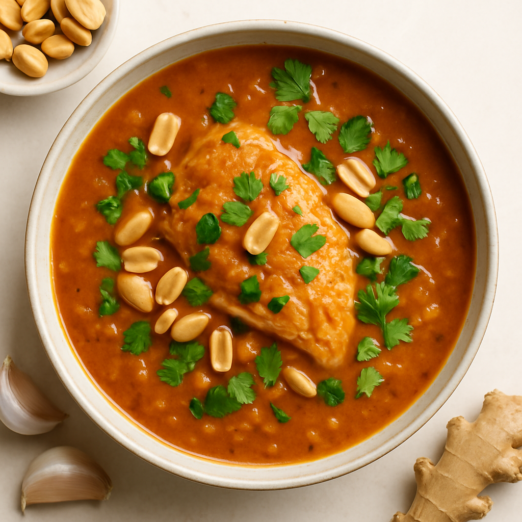 Sopa de Maní Africana Occidental con Pollo