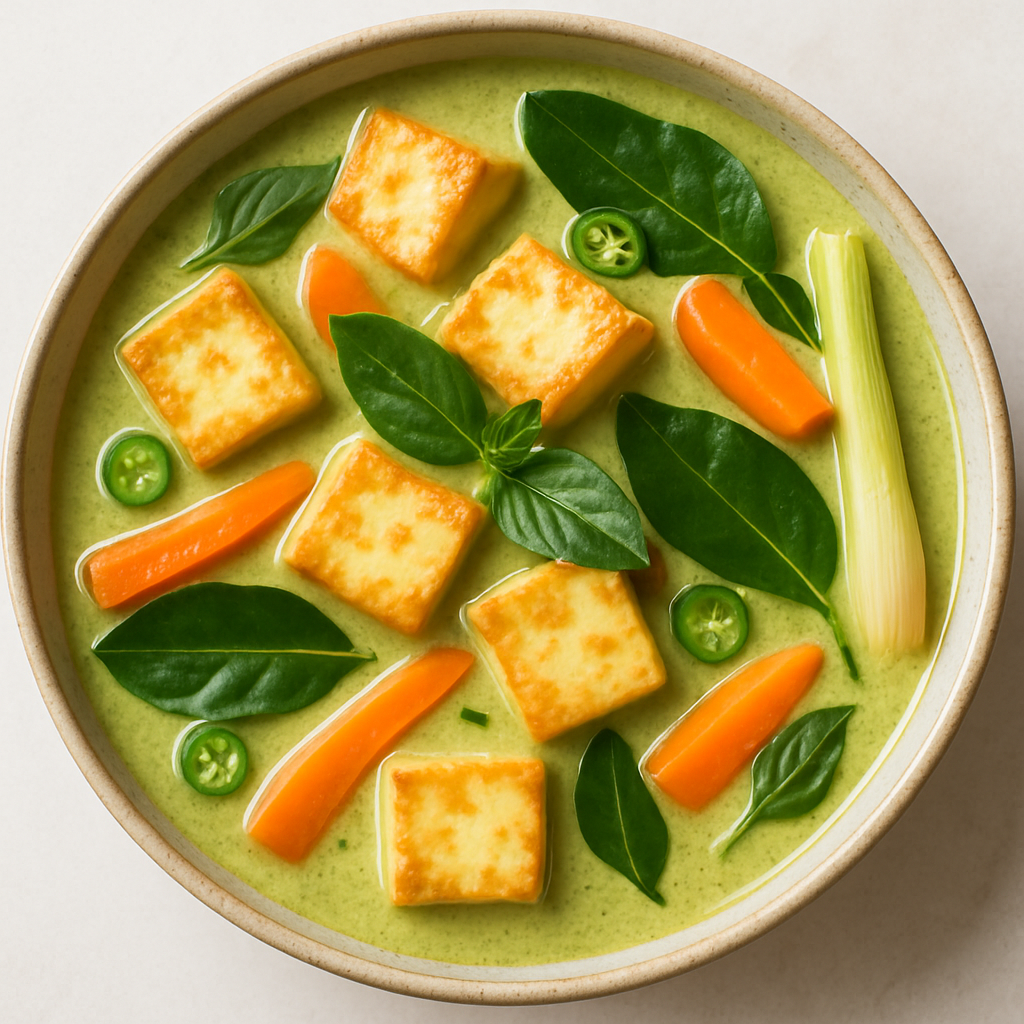 Curry Verde Tailandés con Paneer