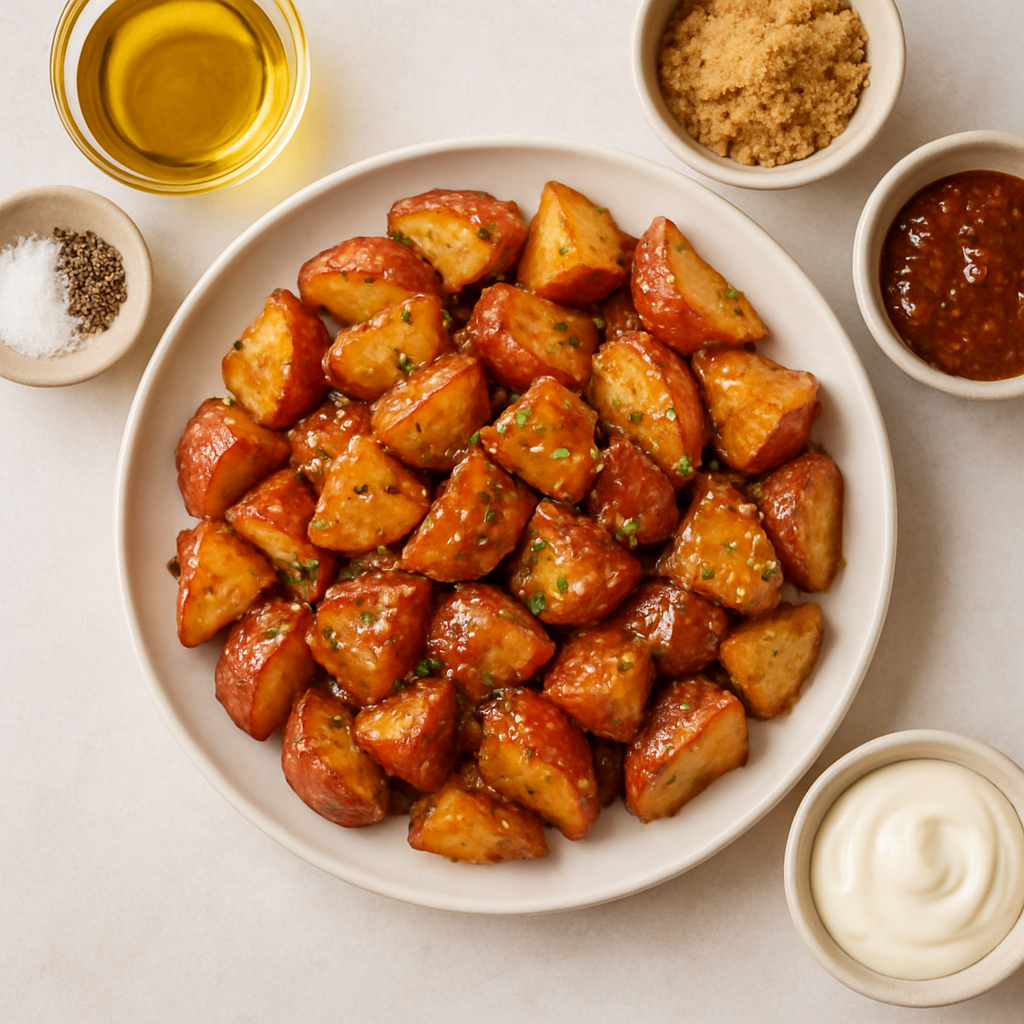 Papas Asadas con Salsa de Arce y Higo