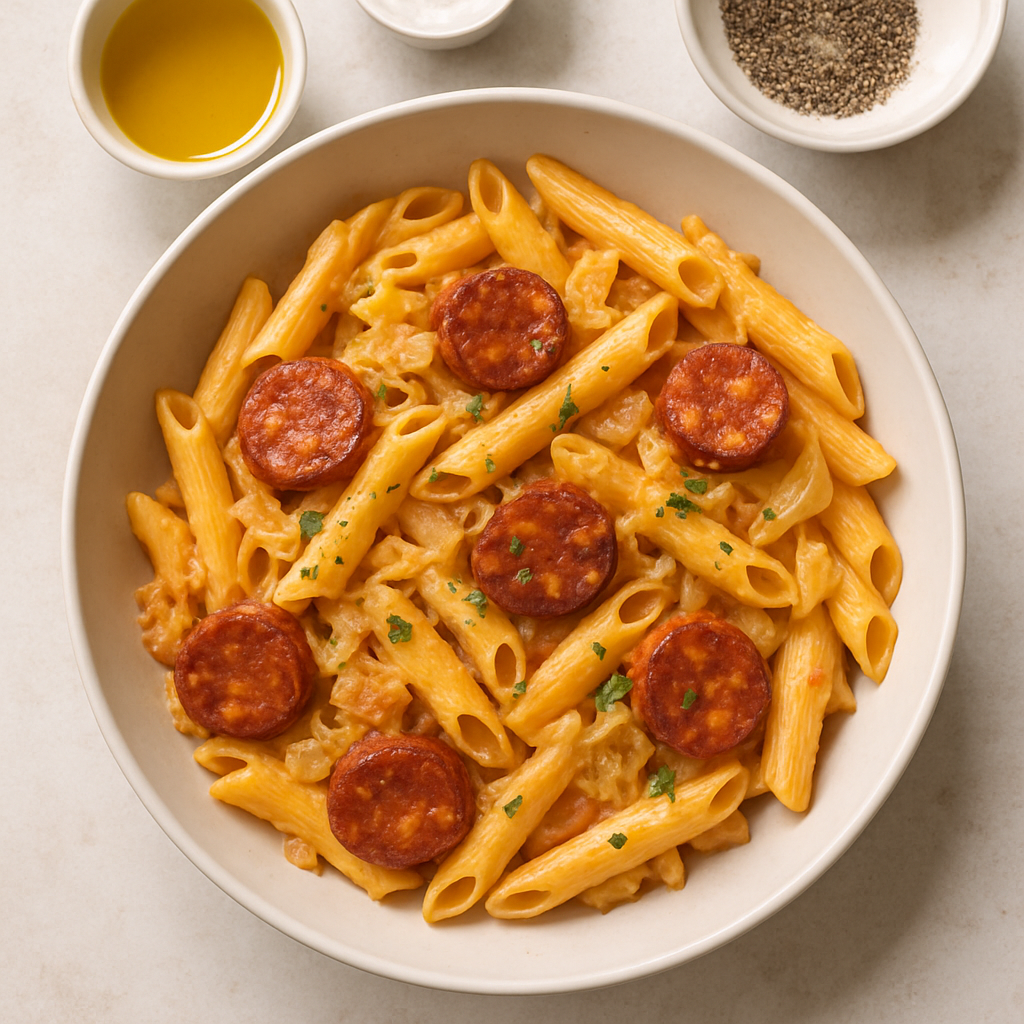 Penne Chorizo Spanish Style