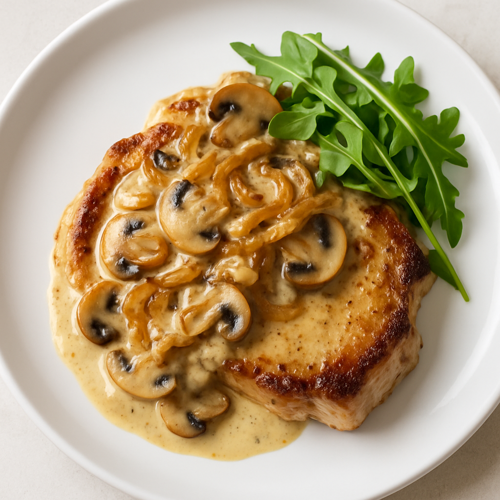 Pork Chop with White Wine Sauce