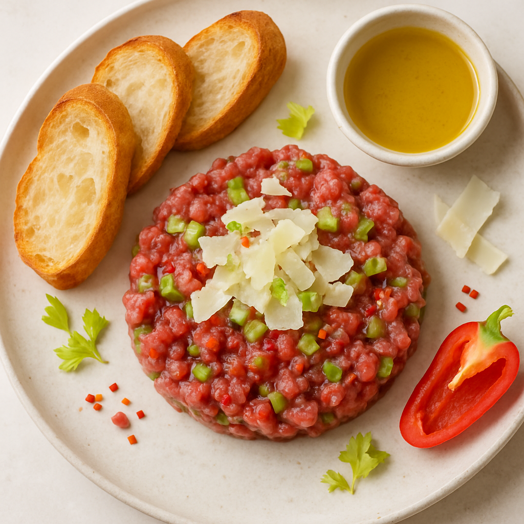 Beef Tartare with Celery and Parmigiano-Reggiano