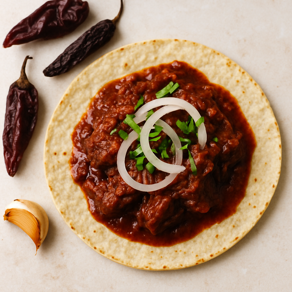 Tacos de Costilla de Res Estofada con Guajillo