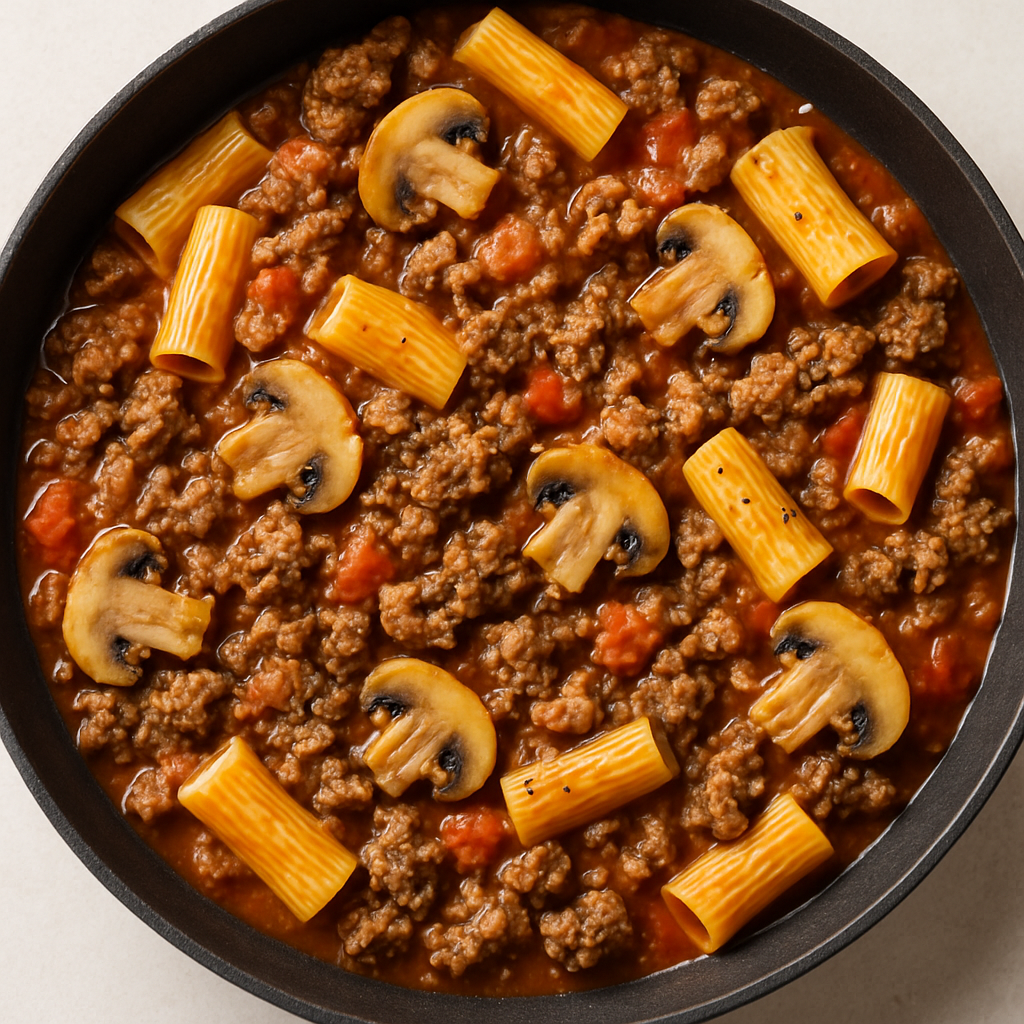 Ground Beef & Pasta Skillet