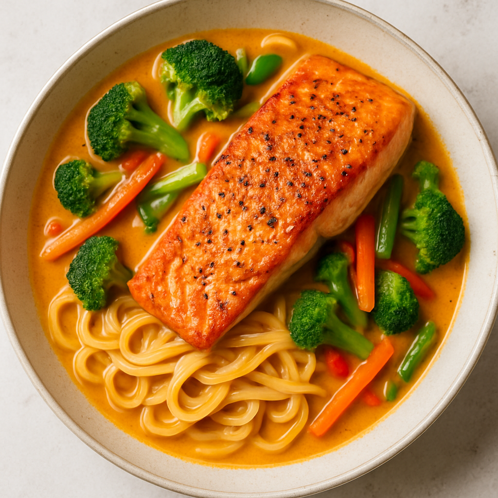 Thai Salmon with Noodles