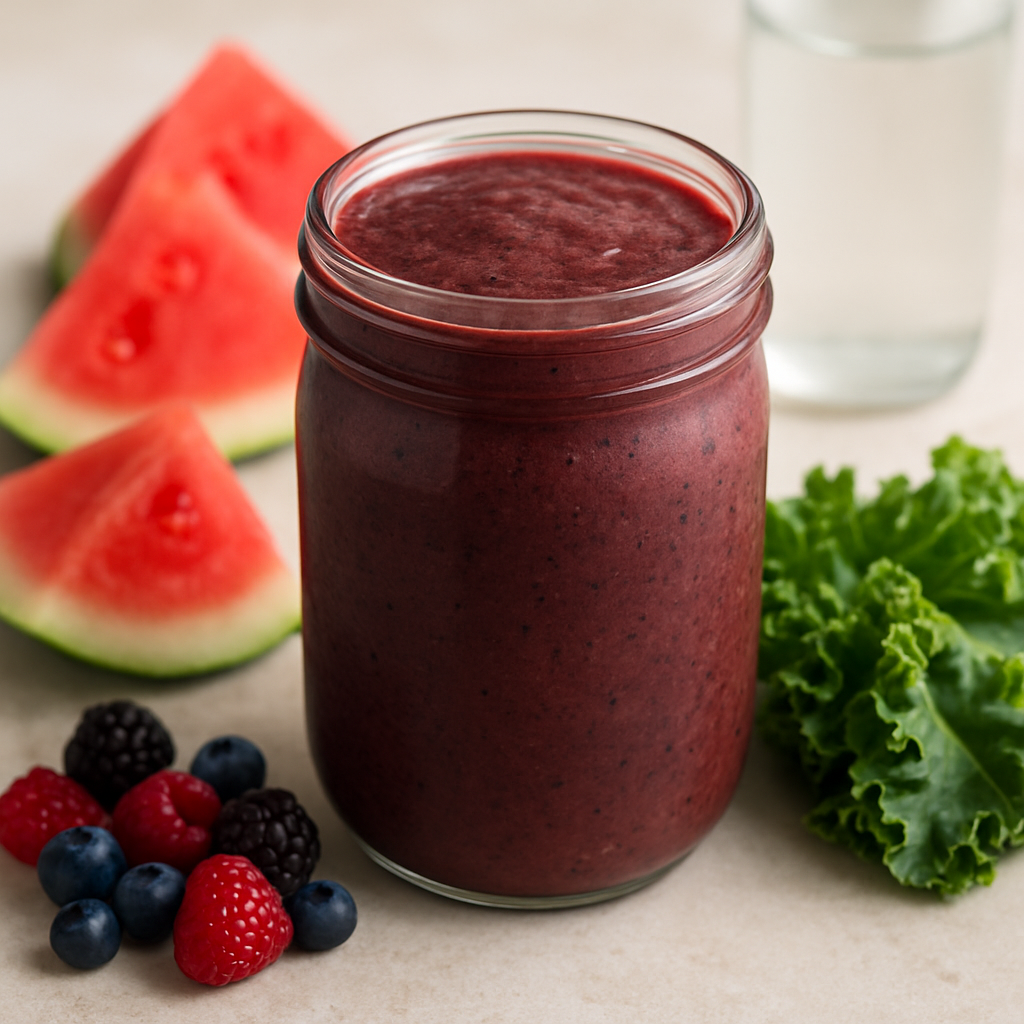 Watermelon Berry Kale Smoothie