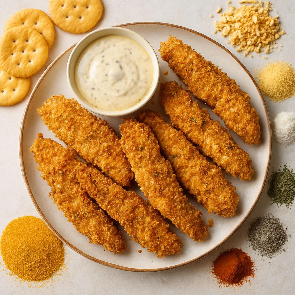 Cracker Cornmeal Chicken Fingers
