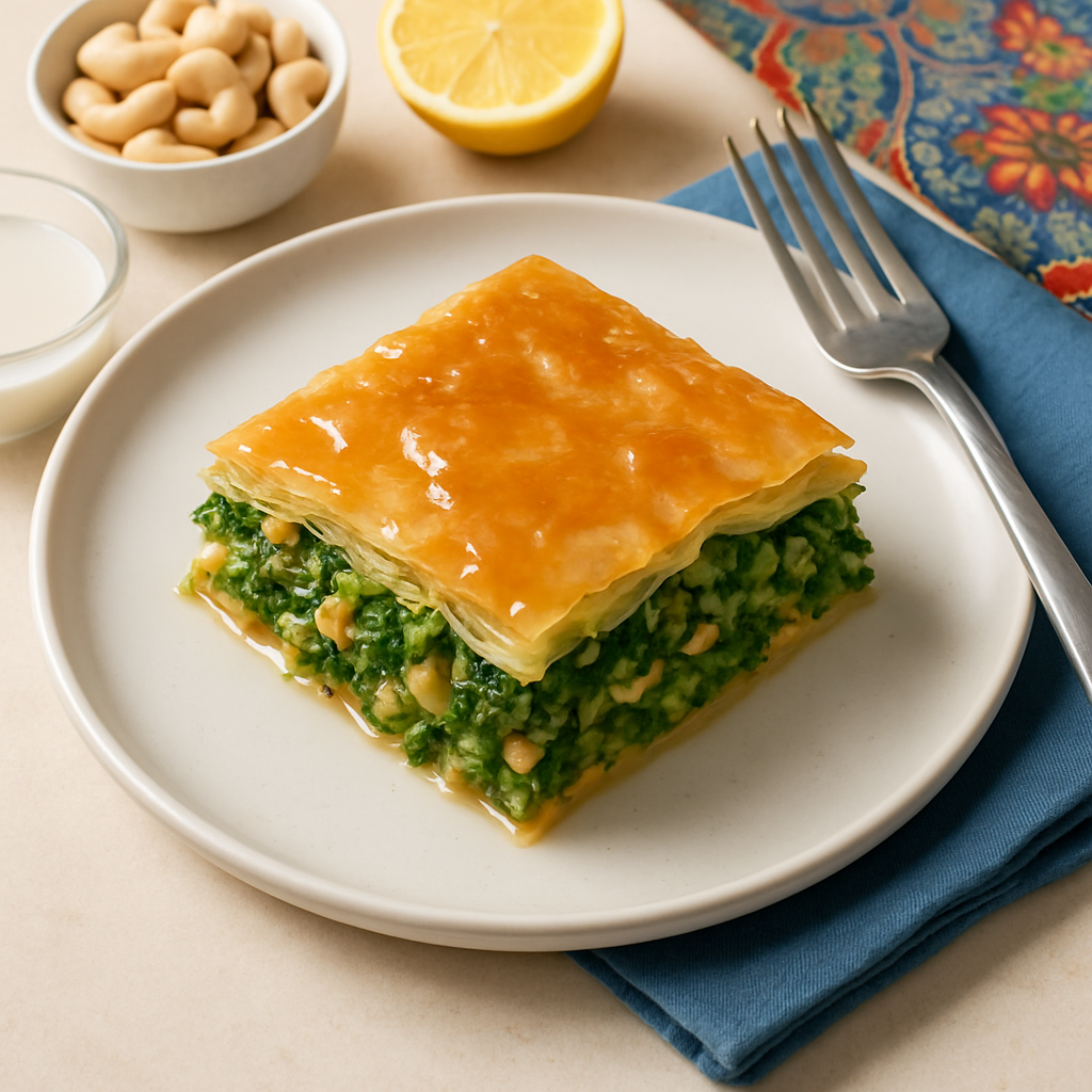 Spanakopita de Col Rizada Vegana