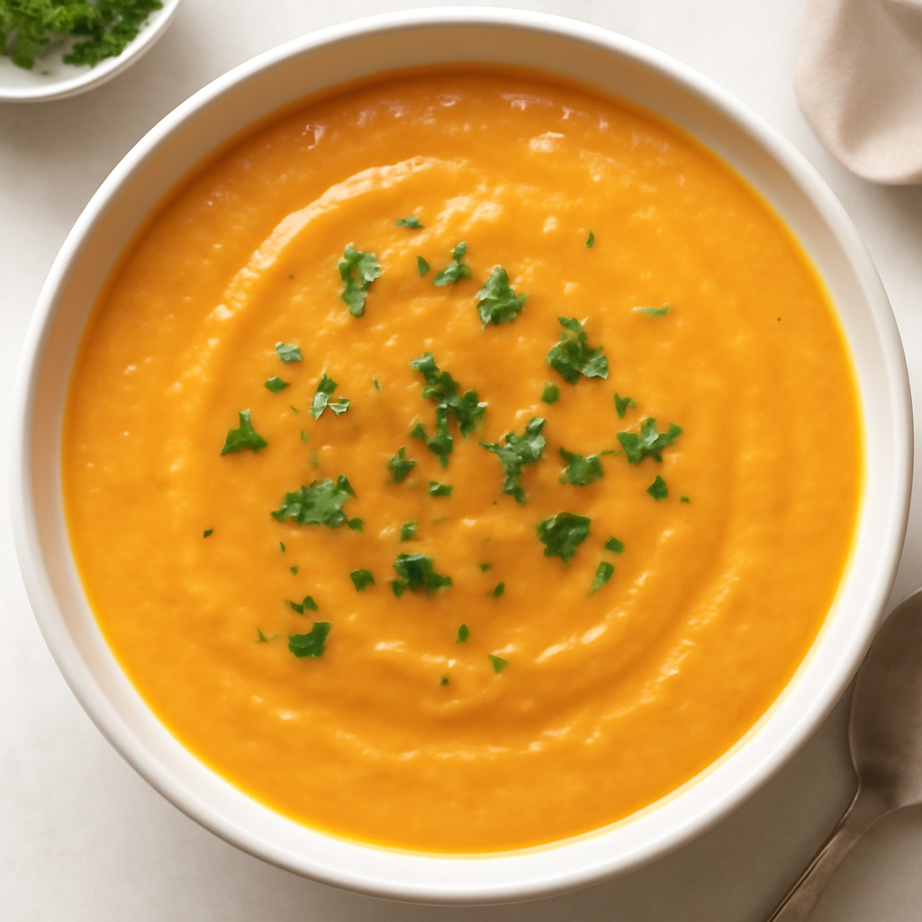 Slow Cooker Butternut Squash and Sweet Potato Soup