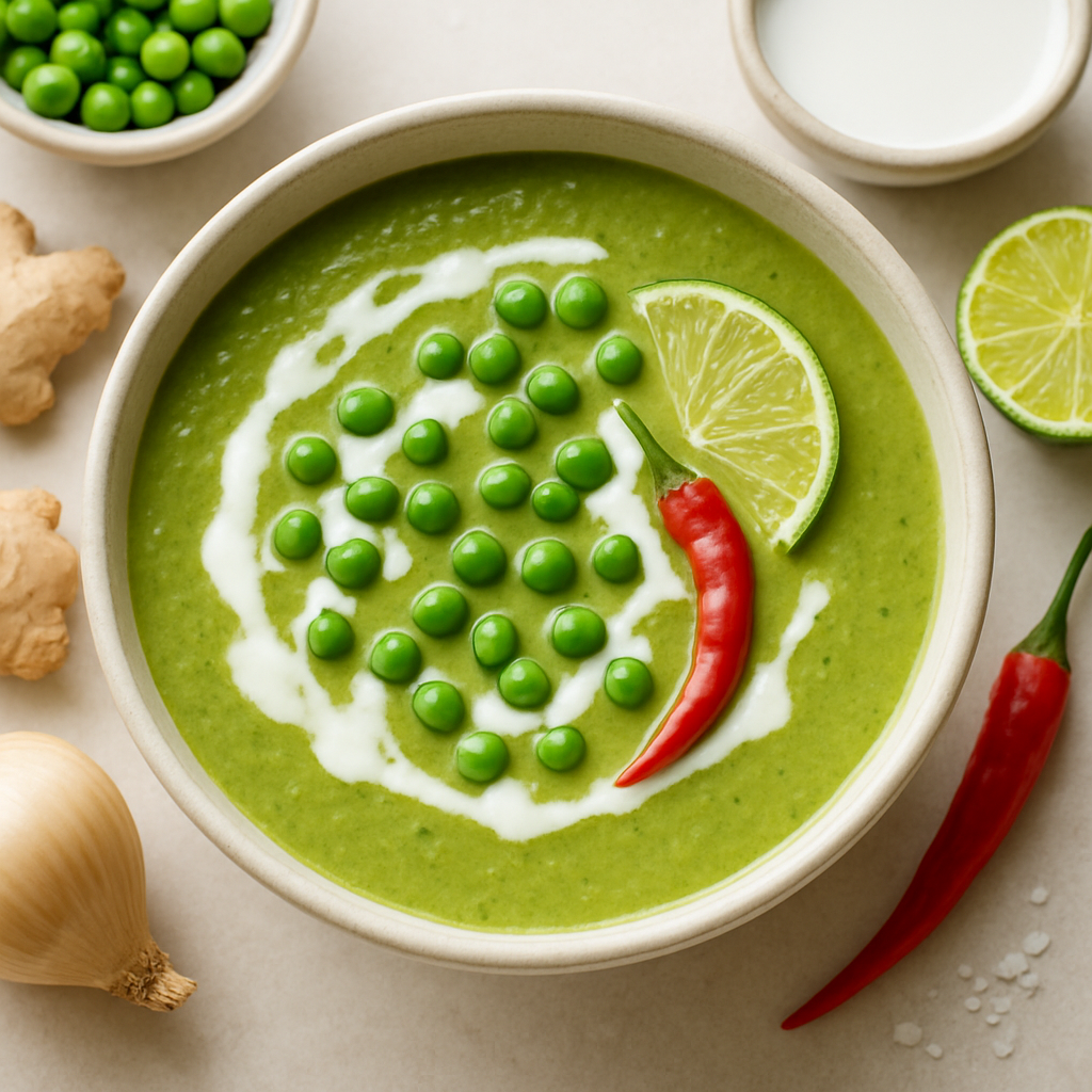 Sopa de Arvejas Inspirada en la Cocina Tailandesa