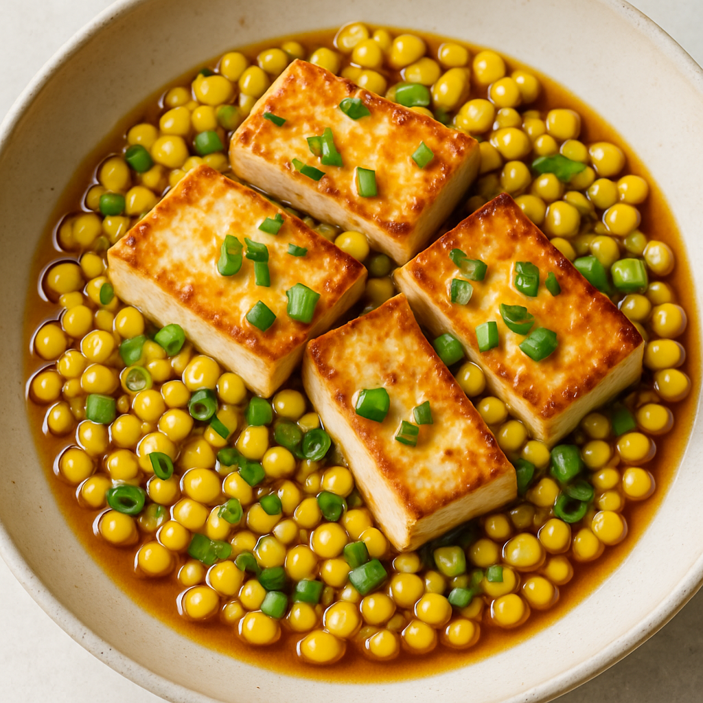 Tofu With Soy-Butter Corn
