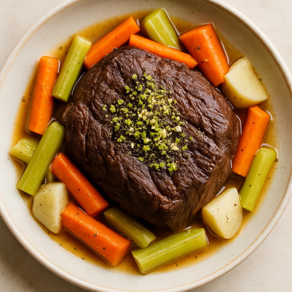 Classic Beef Pot Roast with Pistachio Salt
