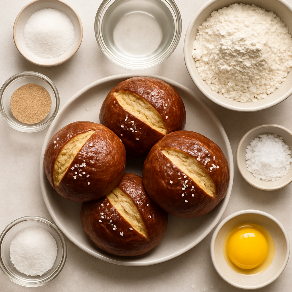 Rollos de Pan de Pretzel Caseros