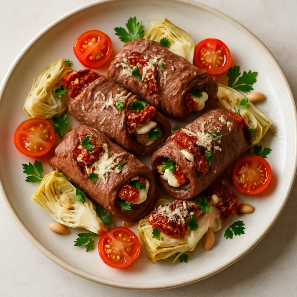Beef Involtini with Artichokes