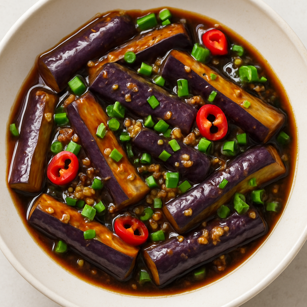 Chinese Eggplant with Spicy Garlic Sauce